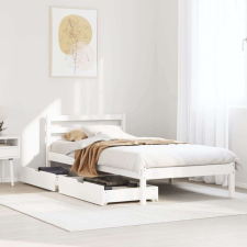 vidaXL fehér tömör fenyőfa ágy matrac nélkül 100 x 200 cm ágy és ágykellék