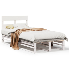 vidaXL fehér tömör fenyőfa ágy matrac nélkül 100 x 200 cm (850798) ágy és ágykellék