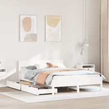 vidaXL fehér tömör fenyőfa ágy matrac nélkül 120 x 190 cm ágy és ágykellék