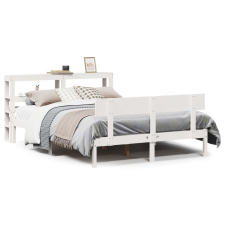 vidaXL fehér tömör fenyőfa ágy matrac nélkül 135 x 190 cm ágy és ágykellék