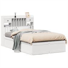 vidaXL fehér tömör fenyőfa ágy matrac nélkül 135 x 190 cm (3323510) ágy és ágykellék