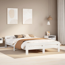 vidaXL fehér tömör fenyőfa ágy matrac nélkül 140 x 200 cm ágy és ágykellék