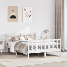 vidaXL fehér tömör fenyőfa ágy matrac nélkül 140x190 cm ágy és ágykellék