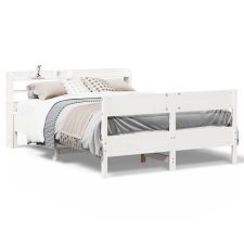 vidaXL fehér tömör fenyőfa ágy matrac nélkül 140x190 cm ágy és ágykellék
