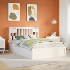 vidaXL fehér tömör fenyőfa ágy matrac nélkül 140x190 cm ágy és ágykellék