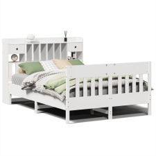 vidaXL fehér tömör fenyőfa ágy matrac nélkül 140x190 cm (3323273) ágy és ágykellék