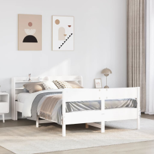 vidaXL fehér tömör fenyőfa ágy matrac nélkül 150 x 200 cm ágy és ágykellék