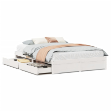 vidaXL fehér tömör fenyőfa ágy matrac nélkül 150 x 200 cm (3301665) ágy és ágykellék