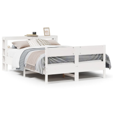 vidaXL fehér tömör fenyőfa ágy matrac nélkül 160 x 200 cm ágy és ágykellék