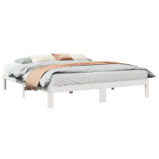 vidaXL fehér tömör fenyőfa ágy matrac nélkül 160 x 200 cm ágy és ágykellék