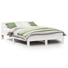 vidaXL fehér tömör fenyőfa ágy matrac nélkül 160 x 200 cm (855556) ágy és ágykellék