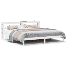 vidaXL fehér tömör fenyőfa ágy matrac nélkül 180 x 200 cm ágy és ágykellék