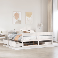 vidaXL fehér tömör fenyőfa ágy matrac nélkül 180 x 200 cm ágy és ágykellék