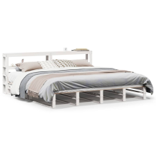 vidaXL fehér tömör fenyőfa ágy matrac nélkül 200 x 200 cm (3306508) ágy és ágykellék