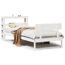 vidaXL fehér tömör fenyőfa ágy matrac nélkül 75 x 190 cm ágy és ágykellék