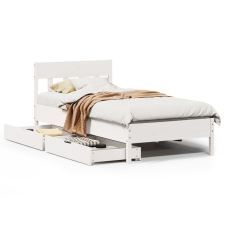 vidaXL fehér tömör fenyőfa ágy matrac nélkül 75 x 190 cm (3301891) ágy és ágykellék