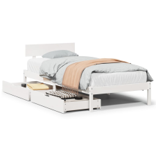 vidaXL fehér tömör fenyőfa ágy matrac nélkül 90 x 200 cm (3301509) ágy és ágykellék