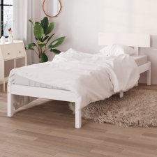 vidaXL Fehér tömör fenyőfa ágykeret 100 x 200 cm ágy és ágykellék