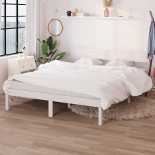 vidaXL fehér tömör fenyőfa ágykeret 120 x 200 cm ágy és ágykellék