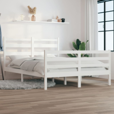 vidaXL fehér tömör fenyőfa ágykeret 120 x 200 cm ágy és ágykellék
