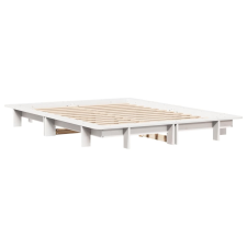 vidaXL fehér tömör fenyőfa ágykeret 120 x 200 cm (850663) ágy és ágykellék