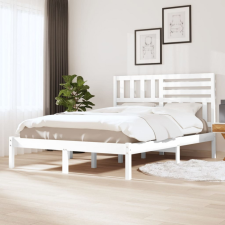 vidaXL fehér tömör fenyőfa ágykeret 140 x 190 cm ágy és ágykellék