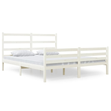 vidaXL fehér tömör fenyőfa ágykeret 140 x 190 cm (3103694) ágy és ágykellék