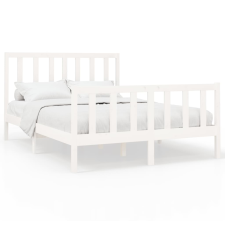 vidaXL fehér tömör fenyőfa ágykeret 140 x 190 cm (3106684) ágy és ágykellék