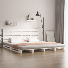 vidaXL fehér tömör fenyőfa ágykeret 140 x 200 cm ágy és ágykellék