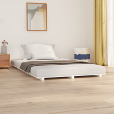 vidaXL fehér tömör fenyőfa ágykeret 140x190 cm ágy és ágykellék