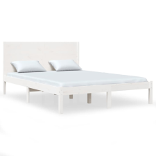vidaXL fehér tömör fenyőfa ágykeret 140x190 cm (3104134) ágy és ágykellék
