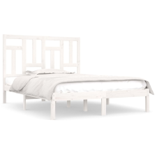 vidaXL fehér tömör fenyőfa ágykeret 140x190 cm (3104524) ágy és ágykellék