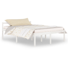 vidaXL fehér tömör fenyőfa ágykeret 150 x 200 cm (5FT King) (810620) ágy és ágykellék