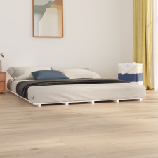 vidaXL fehér tömör fenyőfa ágykeret 160 x 200 cm ágy és ágykellék