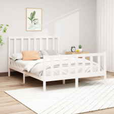 vidaXL fehér tömör fenyőfa ágykeret 160x200 cm ágy és ágykellék