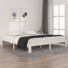 vidaXL fehér tömör fenyőfa ágykeret 180 x 200 cm (6FT Super King) ágy és ágykellék