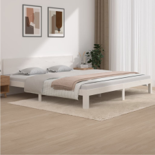 vidaXL fehér tömör fenyőfa ágykeret 200 x 200 cm ágy és ágykellék