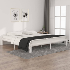 vidaXL fehér tömör fenyőfa ágykeret 200 x 200 cm ágy és ágykellék