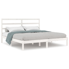 vidaXL fehér tömör fenyőfa ágykeret 200 x 200 cm (3104954) ágy és ágykellék