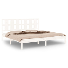 vidaXL fehér tömör fenyőfa ágykeret 200 x 200 cm (3105621) ágy és ágykellék