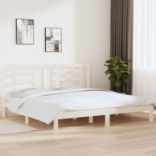 vidaXL fehér tömör fenyőfa ágykeret 200x200 cm ágy és ágykellék