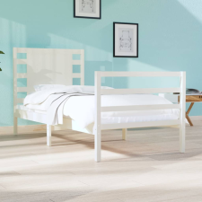 vidaXL fehér tömör fenyőfa ágykeret 75 x 190 cm (2FT6 Small Single) ágy és ágykellék