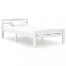 vidaXL Fehér tömör fenyőfa ágykeret 90 x 200 cm ágy és ágykellék