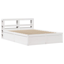 vidaXL fehér tömör fenyőfa ágykeret fejtámlával 160 x 200 cm (3306337) ágy és ágykellék