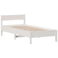 vidaXL fehér tömör fenyőfa ágykeret fejtámlával 90 x 190 cm (842779) ágy és ágykellék