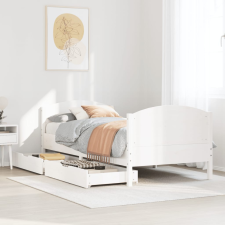 vidaXL fehér tömör fenyőfa ágykeret matrac nélkül 90 x 190 cm ágy és ágykellék