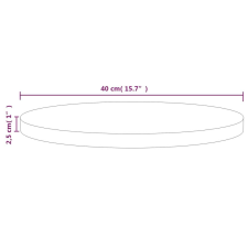 vidaXL fehér tömör fenyőfa asztallap Ø40 x 2,5 cm bútor