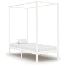 vidaXL fehér tömör fenyőfa baldachinos ágykeret 90 x 200 cm ágy és ágykellék