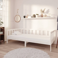 vidaXL fehér tömör fenyőfa dívány matraccal 90 x 200 cm bútor