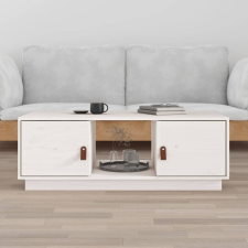 vidaXL fehér tömör fenyőfa dohányzóasztal 100x50x35 cm bútor